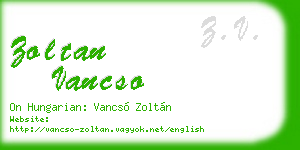 zoltan vancso business card